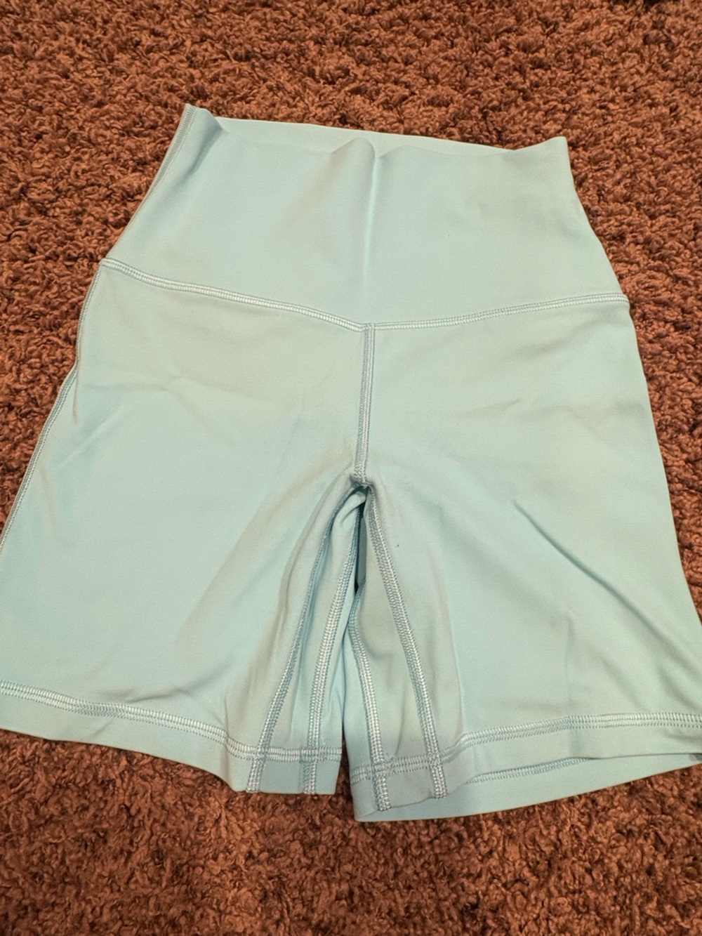 Lulu lemon biker shorts- teal blue